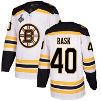 Adidas Boston Bruins #40 Tuukka Rask White Road Authentic Stanley Cup Final Bound Stitched NHL Jersey
