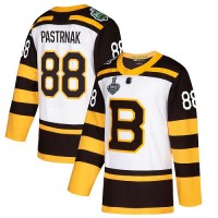 Adidas Boston Bruins #88 David Pastrnak White Authentic 2019 Winter Classic Stanley Cup Final Bound Stitched NHL Jersey