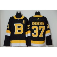 Adidas Boston Bruins #37 Patrice Bergeron Black 2019-20 Authentic Third Stitched NHL Jersey