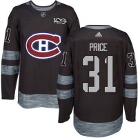 Adidas Montreal Canadiens #31 Carey Price Black 1917-2017 100th Anniversary Stitched NHL Jersey