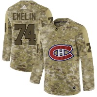 Adidas Montreal Canadiens #74 Alexei Emelin Camo Authentic Stitched NHL Jersey