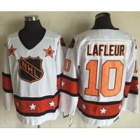 Montreal Canadiens #10 Guy Lafleur White/Orange All-Star CCM Throwback Stitched NHL Jersey