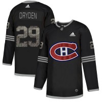 Adidas Montreal Canadiens #29 Ken Dryden Black Authentic Classic Stitched NHL Jersey