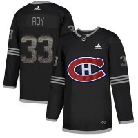 Adidas Montreal Canadiens #33 Patrick Roy Black Authentic Classic Stitched NHL Jersey