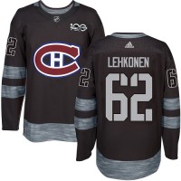 Adidas Montreal Canadiens #62 Artturi Lehkonen Black 1917-2017 100th Anniversary Stitched NHL Jersey