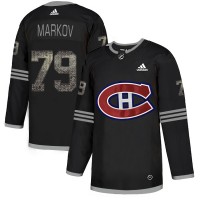 Adidas Montreal Canadiens #79 Andrei Markov Black Authentic Classic Stitched NHL Jersey