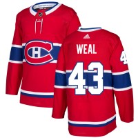 Adidas Montreal Canadiens #43 Jordan Weal Red Home Authentic Stitched NHL Jersey