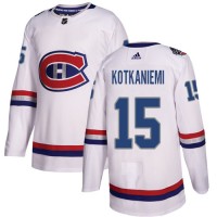 Adidas Montreal Canadiens #15 Jesperi Kotkaniemi White Authentic 2017 100 Classic Stitched NHL Jersey
