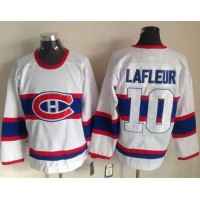Montreal Canadiens #10 Guy Lafleur White CCM Throwback Stitched NHL Jersey