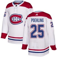 Adidas Montreal Canadiens #25 Ryan Poehling White Road Authentic Stitched NHL Jersey