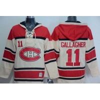 Montreal Canadiens #11 Brendan Gallagher Cream Sawyer Hooded Sweatshirt Stitched NHL Jersey