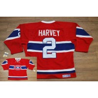 Montreal Canadiens #2 Doug Harvey Stitched Red CH CCM Throwback NHL Jersey