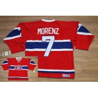Montreal Canadiens #7 Howie Morenz Stitched Red CH CCM Throwback NHL Jersey