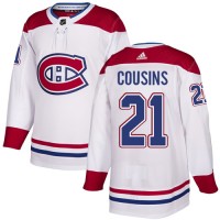 Adidas Montreal Canadiens #21 Nick Cousins White Road Authentic Stitched NHL Jersey
