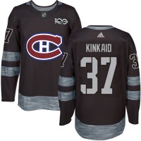 Adidas Montreal Canadiens #37 Keith Kinkaid Black 1917-2017 100th Anniversary Stitched NHL Jersey