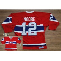 Montreal Canadiens #12 Dominic Moore Stitched Red CH CCM Throwback NHL Jersey