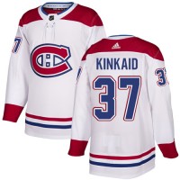 Adidas Montreal Canadiens #37 Keith Kinkaid White Road Authentic Stitched NHL Jersey
