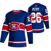 Montreal Montreal Canadiens #26 Jeff Petry Blue Men's Adidas 2020-21 Reverse Retro Alternate NHL Jersey