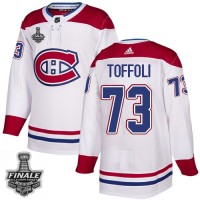 Adidas Montreal Canadiens #73 Tyler Toffoli White Road Authentic 2021 NHL Stanley Cup Final Patch Jersey