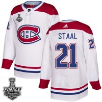 Adidas Montreal Canadiens #21 Eric Staal White Road Authentic 2021 NHL Stanley Cup Final Patch Jersey