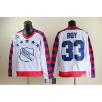 Montreal Canadiens #33 Patrick Roy White All Star CCM Throwback 75TH Stitched NHL Jersey