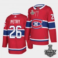 Adidas Montreal Canadiens #26 Jeff Petry Red Home Authentic 2021 NHL Stanley Cup Final Patch Jersey