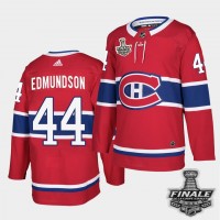 Adidas Montreal Canadiens #44 Joel Edmundson Red Home Authentic 2021 NHL Stanley Cup Final Patch Jersey