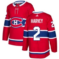 Adidas Montreal Canadiens #2 Doug Harvey Red Home Authentic Stitched NHL Jersey