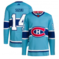 Montreal Montreal Canadiens #14 Nick Suzuki Men's adidas Reverse Retro 2.0 Authentic Player Jersey - Blue