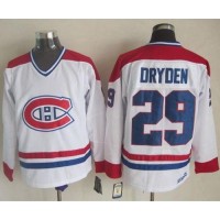 Montreal Canadiens #29 Ken Dryden White CH-CCM Throwback Stitched NHL Jersey