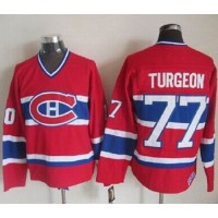 Montreal Canadiens #77 Pierre Turgeon Red CCM Throwback Stitched NHL Jersey