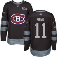 Adidas Montreal Canadiens #11 Saku Koivu Black 1917-2017 100th Anniversary Stitched NHL Jersey