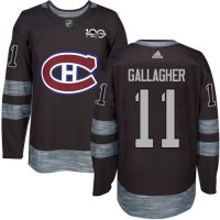 Adidas Montreal Canadiens #11 Brendan Gallagher Black 1917-2017 100th Anniversary Stitched NHL Jersey