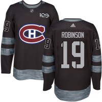 Adidas Montreal Canadiens #19 Larry Robinson Black 1917-2017 100th Anniversary Stitched NHL Jersey