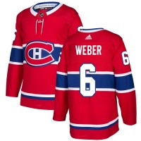 Adidas Montreal Canadiens #6 Shea Weber Red Home Authentic Stitched NHL Jersey