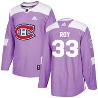 Adidas Montreal Canadiens #33 Patrick Roy Purple Authentic Fights Cancer Stitched NHL Jersey