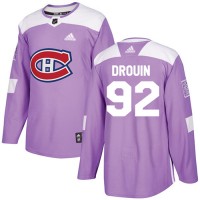 Adidas Montreal Canadiens #92 Jonathan Drouin Purple Authentic Fights Cancer Stitched NHL Jersey
