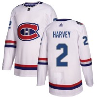 Adidas Montreal Canadiens #2 Doug Harvey White Authentic 2017 100 Classic Stitched NHL Jersey