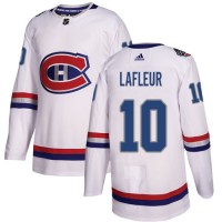 Adidas Montreal Canadiens #10 Guy Lafleur White Authentic 2017 100 Classic Stitched NHL Jersey
