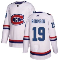Adidas Montreal Canadiens #19 Larry Robinson White Authentic 2017 100 Classic Stitched NHL Jersey