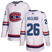 Adidas Montreal Canadiens #26 Mats Naslund White Authentic 2017 100 Classic Stitched NHL Jersey