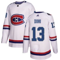 Adidas Montreal Canadiens #13 Max Domi White Authentic 2017 100 Classic Stitched NHL Jersey