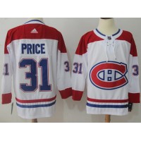 Adidas Montreal Canadiens #31 Carey Price White Road Authentic Stitched NHL Jersey