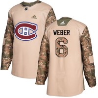 Adidas Montreal Canadiens #6 Shea Weber Camo Authentic 2017 Veterans Day Stitched NHL Jersey