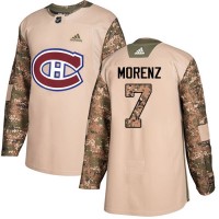 Adidas Montreal Canadiens #7 Howie Morenz Camo Authentic 2017 Veterans Day Stitched NHL Jersey