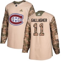 Adidas Montreal Canadiens #11 Brendan Gallagher Camo Authentic 2017 Veterans Day Stitched NHL Jersey