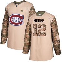 Adidas Montreal Canadiens #12 Dickie Moore Camo Authentic 2017 Veterans Day Stitched NHL Jersey