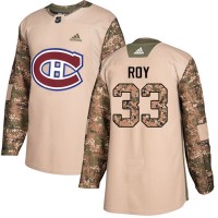 Adidas Montreal Canadiens #33 Patrick Roy Camo Authentic 2017 Veterans Day Stitched NHL Jersey