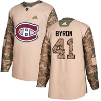 Adidas Montreal Canadiens #41 Paul Byron Camo Authentic 2017 Veterans Day Stitched NHL Jersey