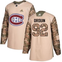 Adidas Montreal Canadiens #92 Jonathan Drouin Camo Authentic 2017 Veterans Day Stitched NHL Jersey